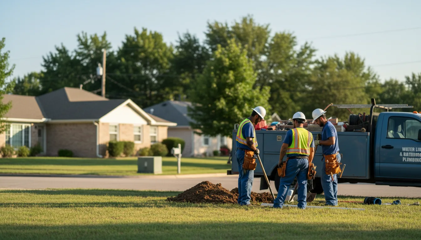Residential water line and bathroom plumbing service in Portland, MO